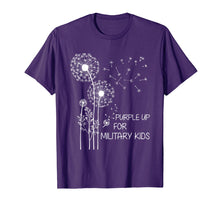 Load image into Gallery viewer, Purple Up for Military Kids T-Shirt Dandelion
