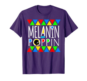 Melanin Poppin! Black Beauty African Pride T-Shirt
