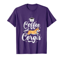 Load image into Gallery viewer, Coffee and Corgis T shirt Welsh Corgi Kids Boys Dog Lover
