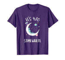 Load image into Gallery viewer, Funny 4:20 Smoking Moon Alien Shirt
