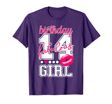 Load image into Gallery viewer, 14th Birthday Kiss TShirt Fabulous Girl Kissing Lips College
