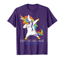 Load image into Gallery viewer, Every Life Has Value Child Abuse Awareness Shirt
