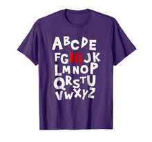 Load image into Gallery viewer, Back to School Hi Alphabet Letters T Shirt for Women Men
