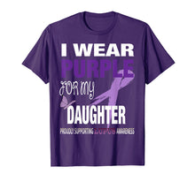 Load image into Gallery viewer, I wear Purple for my Daughter Awareness T-shirt
