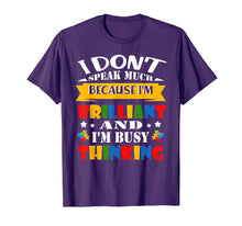 Load image into Gallery viewer, I Dont Speak Much Brilliant Autism Shirt for Kids Boy Girl
