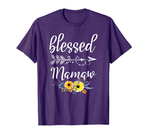 Funny Blessed To Be Called Mamaw Flower T-Shirt Gift