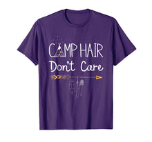 Load image into Gallery viewer, Camp Hair Don't Care T shirt Camping Camper Men Women Kids

