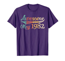 Load image into Gallery viewer, Awesome Since May 1982 T-shirt Vintage 37th Birthday Gift
