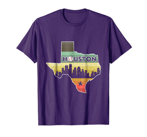 Houston Retro Baseball T-Shirt - Vintage Houston Baseball