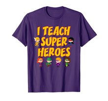 Load image into Gallery viewer, I teach Superheroes TShirt Cute Funny Teacher Gift For Women
