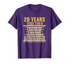 Load image into Gallery viewer, 20 Year Anniversary T Shirt 20th Wedding Gift Couples
