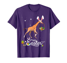 Load image into Gallery viewer, Cute Easter Giraffe with Bunny Ears and Eggs T Shirt
