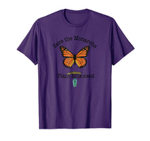 Load image into Gallery viewer, Monarch Butterfly T-Shirt Plant Milkweed Caterpillar
