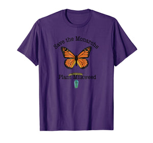 Monarch Butterfly T-Shirt Plant Milkweed Caterpillar