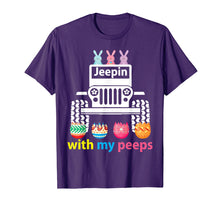 Load image into Gallery viewer, Jeepin with my peeps Rabbit Riding Jeep Eggs Easter Tshirt
