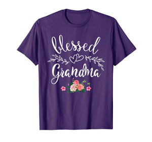 Blessed Grandma T-Shirt with floral, heart Mother's Day Gift
