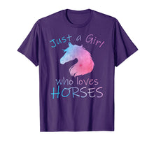 Load image into Gallery viewer, JUST A GIRL WHO LOVES HORSES Horseback Riding Rider T-Shirt
