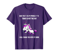 Load image into Gallery viewer, I Will Shank You With My Horn T-shirts Unicorn Funny Shirts
