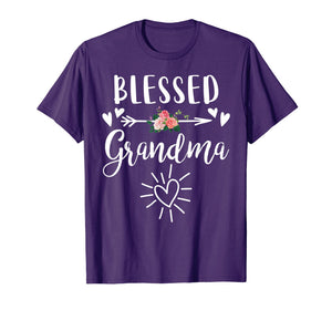 Blessed Grandma T-Shirt with floral, heart Mother's Day Gift
