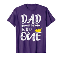 Load image into Gallery viewer, Mens Dad of The Wild One Crown Shirt 1st Birthday
