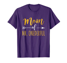 Load image into Gallery viewer, Mom of MR. Onederful T-Shirt Funny 1st birthday
