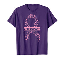 Load image into Gallery viewer, Breast Cancer Survivor Pink Ribbon Awareness T-Shirt
