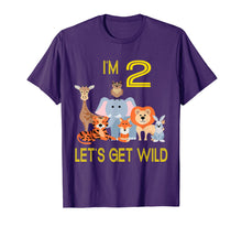 Load image into Gallery viewer, Kids 2 Year Old Zoo Birthday Shirt Safari Jungle Animal 2nd
