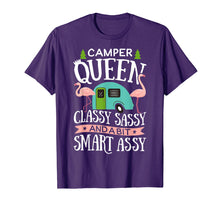 Load image into Gallery viewer, Camper Queen Classy Sassy Smart Assy T shirt Camping RV Gift
