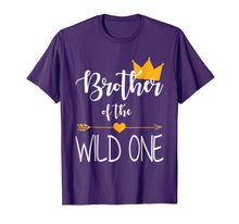 Load image into Gallery viewer, Brother of the Wild One baby first birthday funny gift shirt
