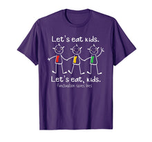 Load image into Gallery viewer, Funny Grammar Humor T-Shirt Let's Eat Kids Punctuation Joke
