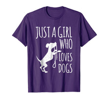 Load image into Gallery viewer, Just a Girl Who Loves Dogs Dog Lover T-shirt Gift
