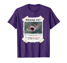 Load image into Gallery viewer, Missing Pet Cool Unique Funny Great White Shark T-Shirt
