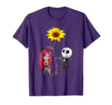 Load image into Gallery viewer, You Are My Sunshine Sunflower Jack-Skellington-Sally Shirt
