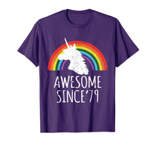 Load image into Gallery viewer, 40th Birthday 40 Years Old Unicorn Awesome Since 1979 Shirt
