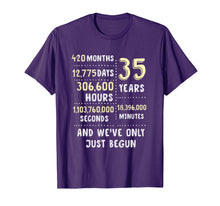 Load image into Gallery viewer, 35 Years Wedding Anniversary (Coral, Jade) Tee Gift for Her
