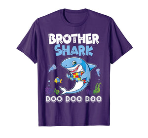 Lovely Fishes Swimming In The Sea Shirt Brother Autism Shark