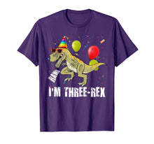 Load image into Gallery viewer, Raws I&#39;m Three-rex 3rd Birthday Boy Toddler Kid Dinosaur
