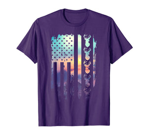 Deer Hunting And America Flag TShirt Hunting Lover Gift