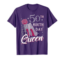 Load image into Gallery viewer, 50th Birthday Queen High Heel Birthday Gift Shirt
