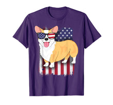 Load image into Gallery viewer, Corgi T-Shirt for Kids Women American Flag 4th of July Dog
