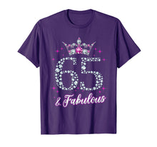 Load image into Gallery viewer, Womens 65 And Fabulous 1954 65Th Birthday Gift T-Shirt
