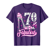 Load image into Gallery viewer, 70 and Fabulous T-Shirt 70th Birthday Gift Women
