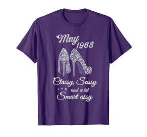 May 1968 Classy And Fabulous 51st Birthday Shirt
