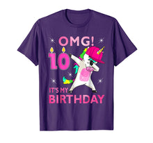 Load image into Gallery viewer, 10th Bday Unicorn Dabbing OMG! It&#39;s My Birthday 2009 Shirt
