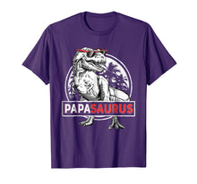 Load image into Gallery viewer, Papasaurus T shirt T rex Papa Saurus Dinosaur Men Dad Daddy

