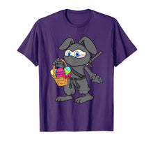 Load image into Gallery viewer, Cute Easter Egg Hunt Easter Bunny Ninja T-Shirt
