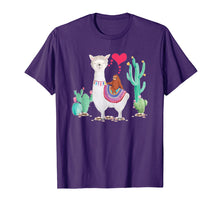 Load image into Gallery viewer, Sloth Riding Llama Tshirt Funny Valentines Day Gift
