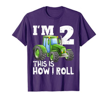 Load image into Gallery viewer, Kids Farm Tractor 2nd Birthday Party Shirt Two Years Old
