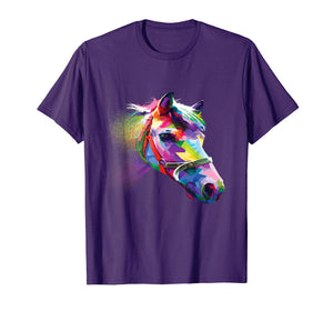 Horse Shirt Colorful Horse's head Pop Art for Men and Women T-Shirt