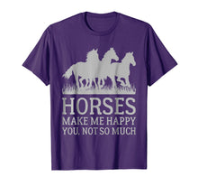 Load image into Gallery viewer, Horses Make Me Happy Funny Horse T-shirt
